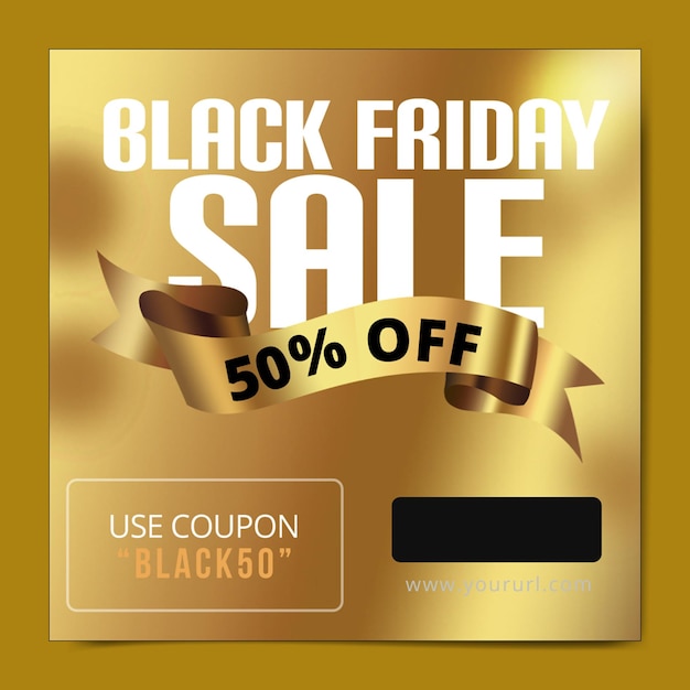 PSD black friday sale social media post