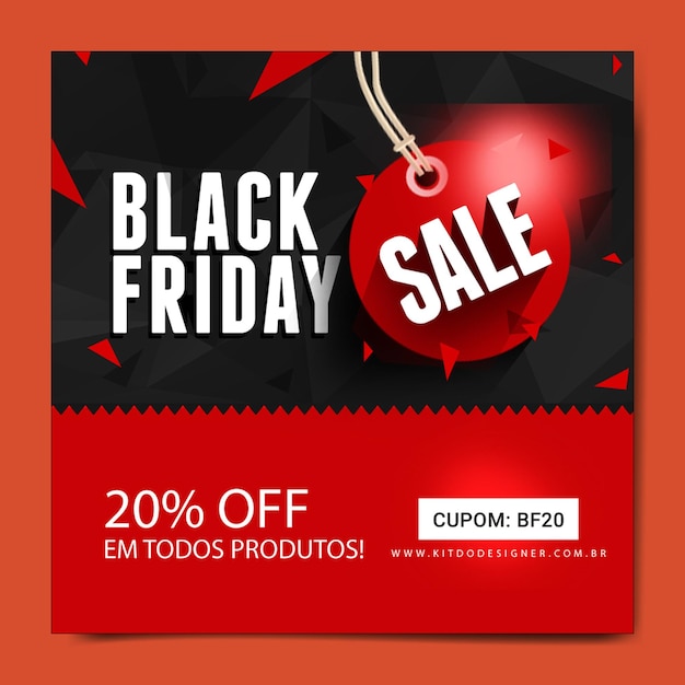 PSD black friday sale social media post