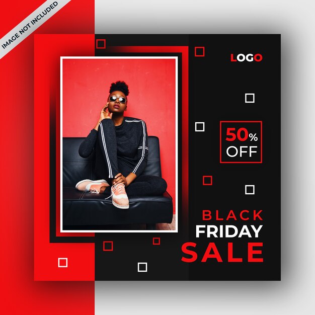 PSD black friday sale social media post