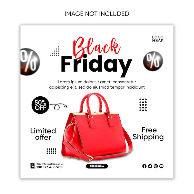 PSD black friday sale socila media design