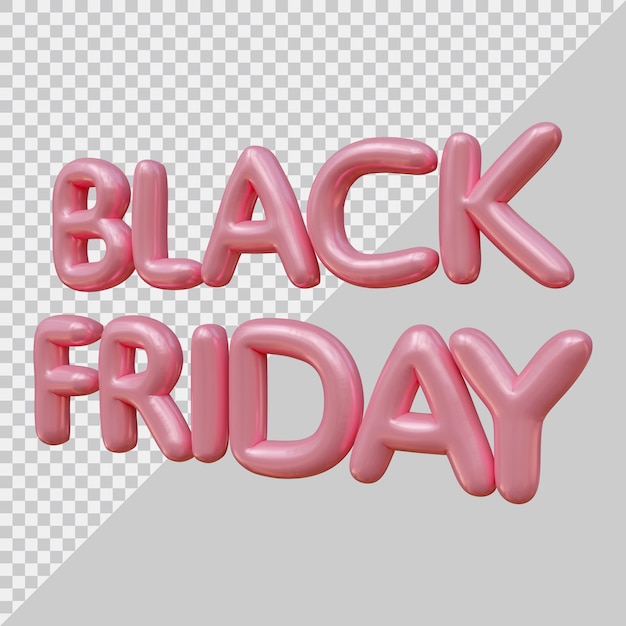 Black friday sale text design with 3d modern style