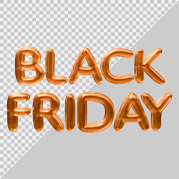 Black friday sale text design with 3d modern style