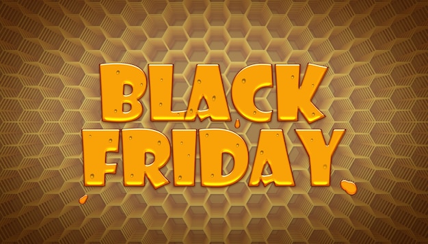 Black friday sale text effect design template