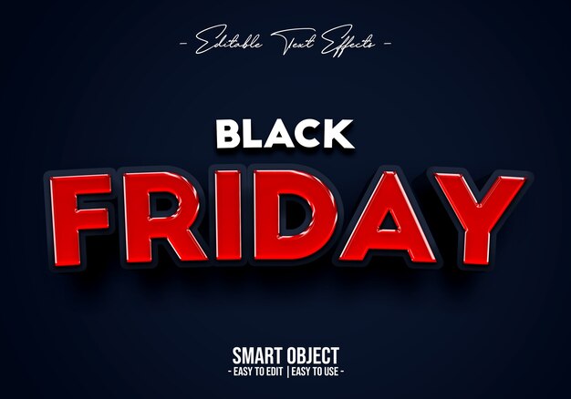 Black friday sale text style effect