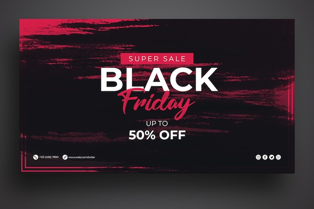 Black friday sale web banner template