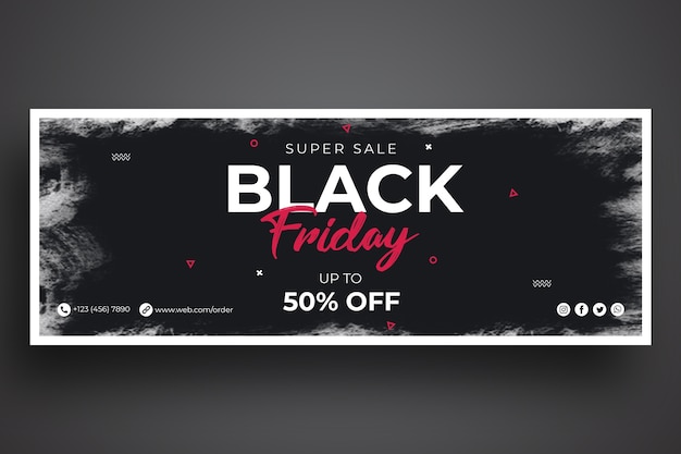 PSD black friday sale web banner template