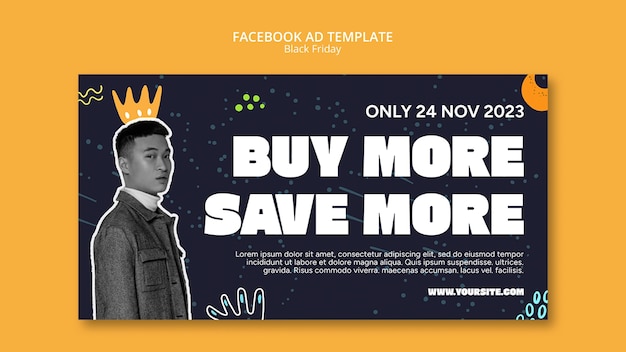 PSD black friday sales facebook template