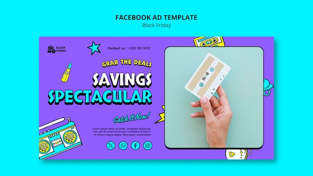 PSD black friday sales facebook template