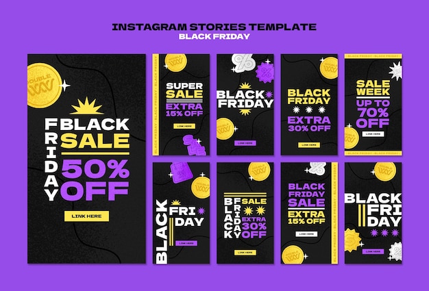 PSD black friday sales instagram stories