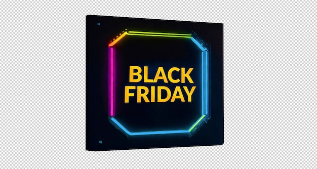 Black Friday Sales Poster With 3D Render Bagde Design