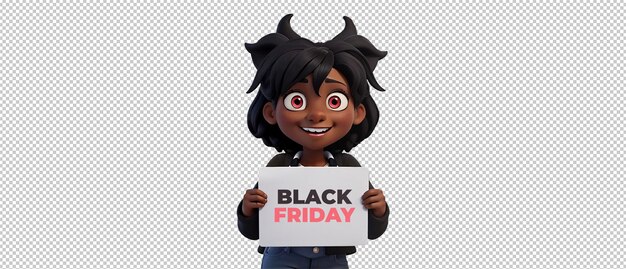 Poster di vendita del Black Friday con rendering 3D Bagde Design