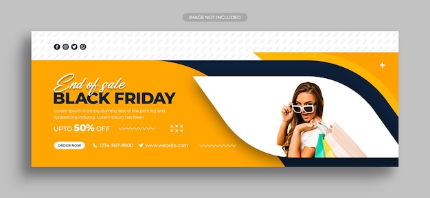 Black Friday salg sociale medier post instagram post web banner eller facebook cover skabelon