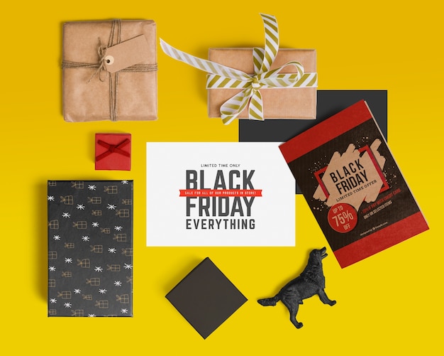 Black friday scene creator mockup