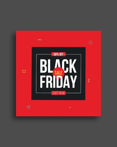 PSD black friday social media banner sjabloonontwerp