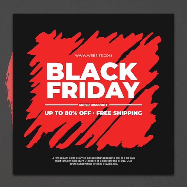 PSD black friday social media banner template