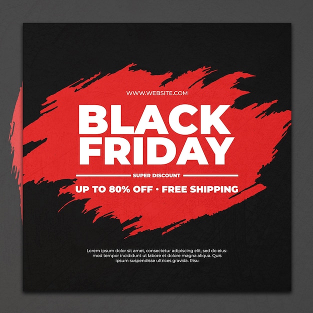 Black friday social media banner template