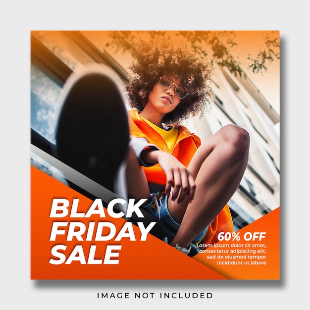 PSD black friday social media banner template