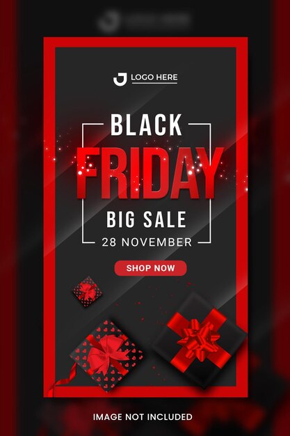 PSD banner sui social media del black friday