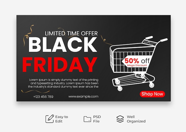 PSD black friday social media post design sale offer tamplate