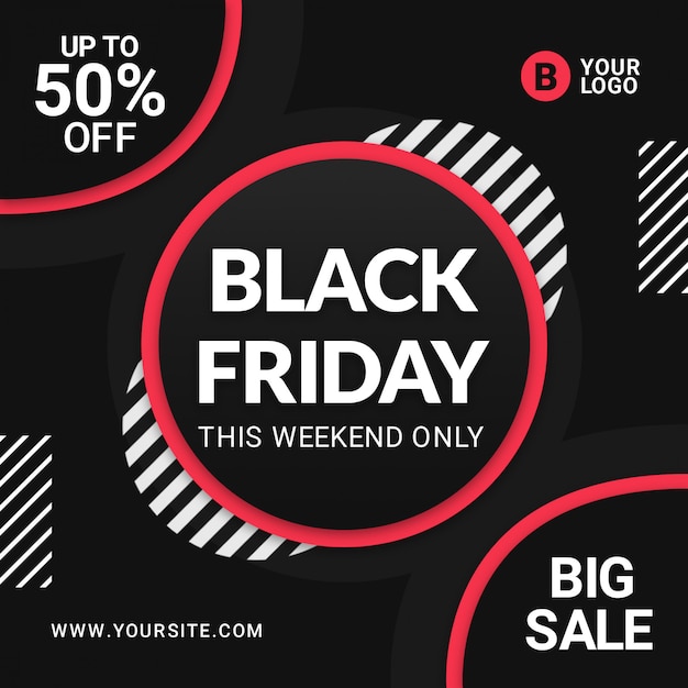 Black friday social media post template