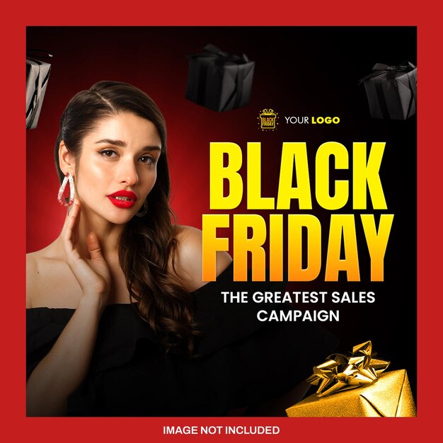 PSD black friday social media posting psd template