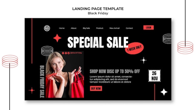 Black friday special sale landing page