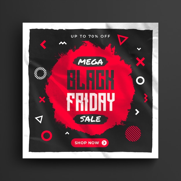 Black friday special sale social media post and web banner template