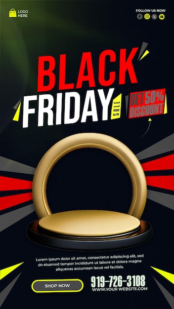 Black Friday Sprzedaż Szablon Zniżki