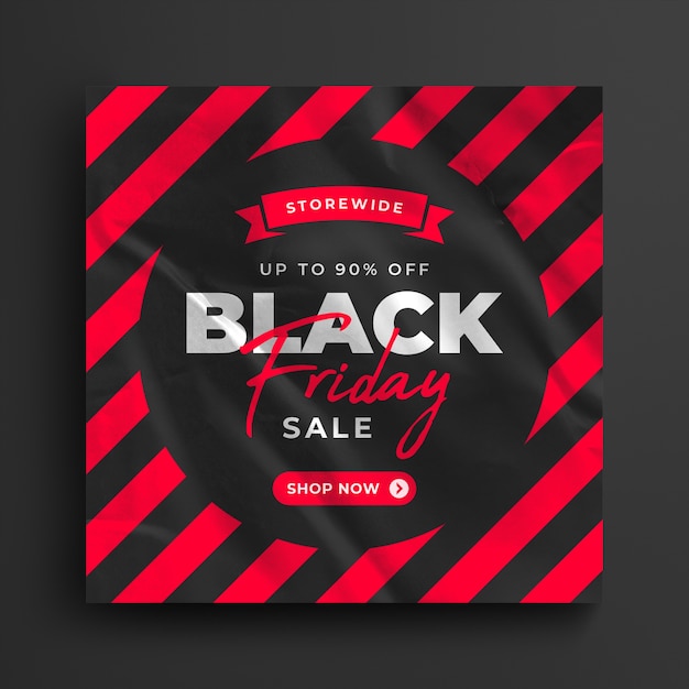 Black Friday Storewide Promo Social Media Post and Web Banner Template