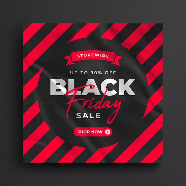 Black friday storewide promo social media post en web banner template