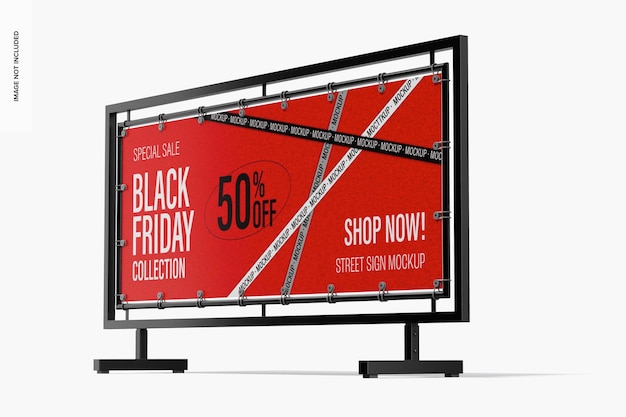 PSD black friday-straattekenmodel