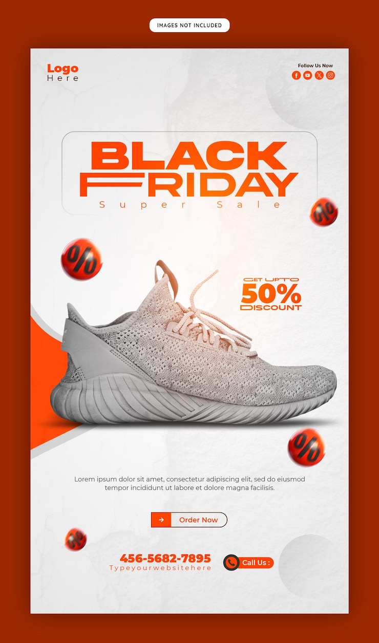 PSD black friday super sale instagram and facebook story banner template