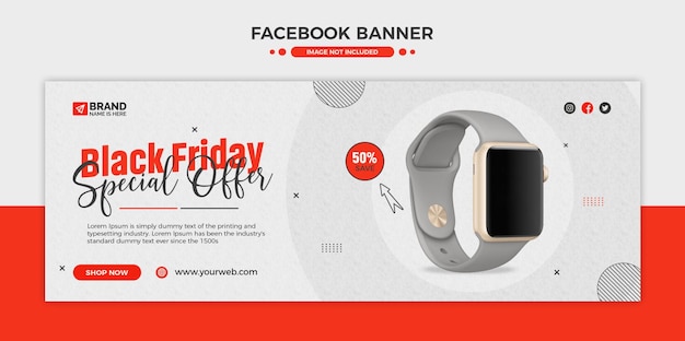 PSD progettazione di modelli di post sui social media e banner web per la super vendita del black friday