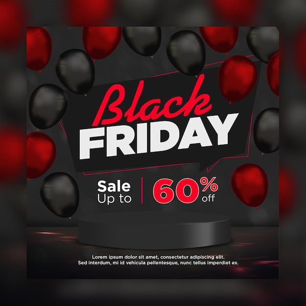 Black Friday Supersale Banner Social Media Template