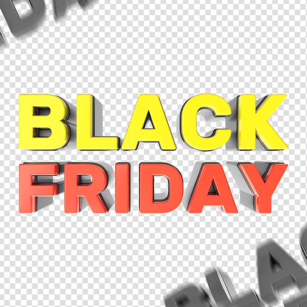 Black Friday Tekst 3d render