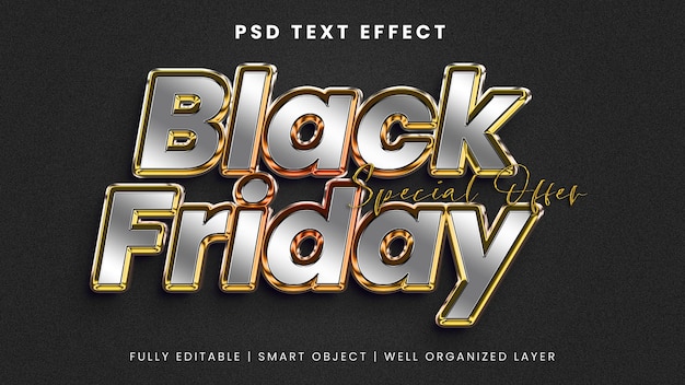 Black Friday-teksteffect