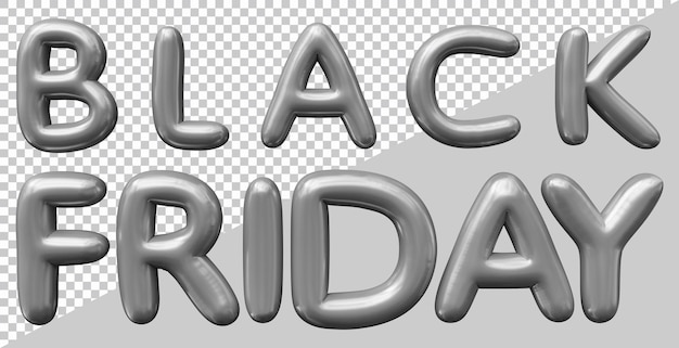 Black friday-tekstontwerp met moderne 3d-stijl