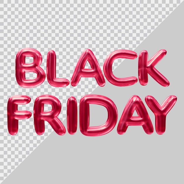 Black friday-tekstontwerp met moderne 3d-stijl