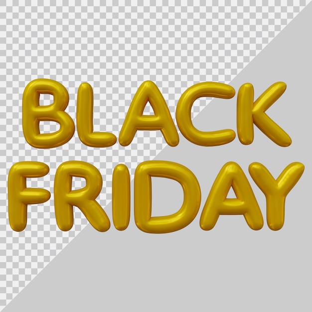 Black friday-tekstontwerp met moderne 3d-stijl