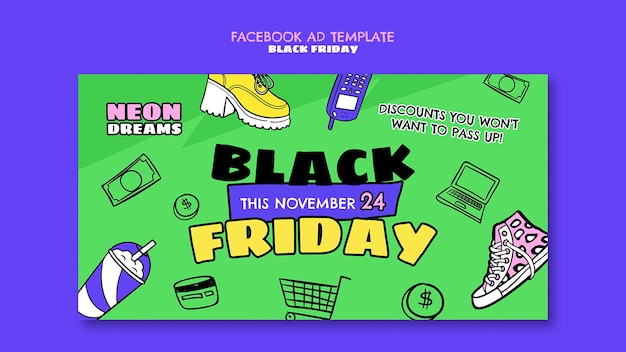 Disegno del modello del black friday