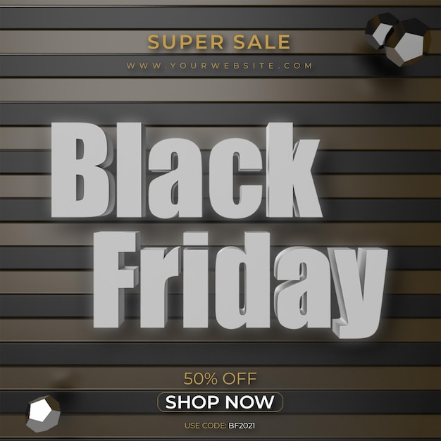 PSD modello di black friday gratuito psd