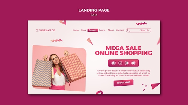 PSD black friday template landing page