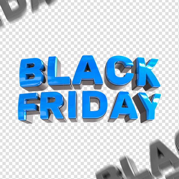 Black Friday Text 3d render