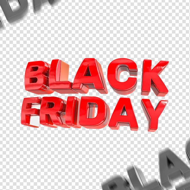 Black Friday Text 3d render