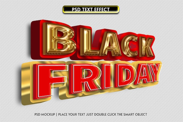 black friday text effect editable