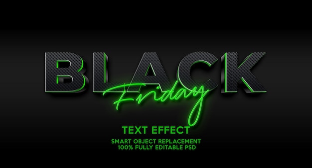 PSD black friday text effect template