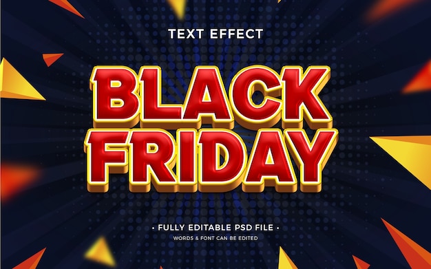 PSD black friday text effect