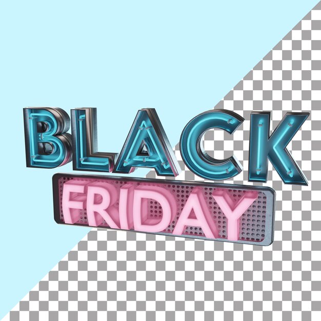 PSD black friday typo 3d