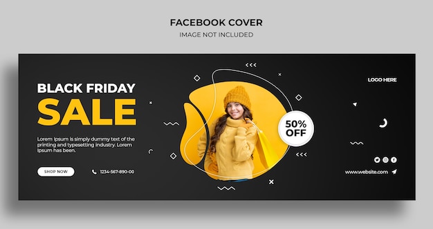 Black friday-verkoop sociale media omslag en websjabloon voor spandoek