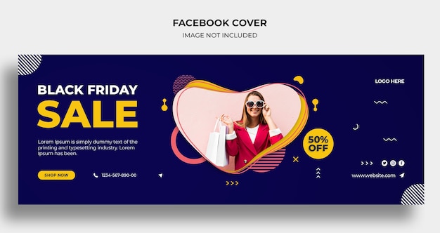 Black friday-verkoop sociale media omslag en websjabloon voor spandoek